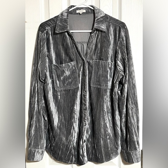 Maurices Metallic Gray Top - Picture 3 of 8